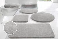 Badematte OTTO HOME "Merida, Badvorleger, Badezimmer Teppich" Gr. 1, grau (hellgrau),