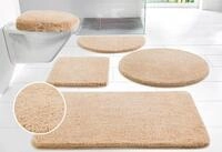 Badematte OTTO HOME "Merida, Badvorleger, Badezimmer Teppich" Gr. 7, beige (sand),