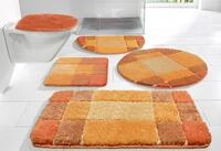 Badematte OTTO HOME "Pia, Badvorleger, Badezimmer Teppich" Gr. 8, orange (terra),