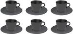Espressotasse VILLEROY & BOCH "Espresso Set Manufacture Rock 60 ml 6er Set schwarz",