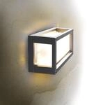 Au&szlig;en-Wandleuchte HEITRONIC "Sevilla", grau (anthrazit), B:25cm H:12,5cm T:9,5cm,