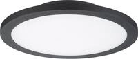 LED Au&szlig;en-Wandleuchte HEITRONIC "Tella", grau (anthrazit), H:4,1cm &Oslash;:27cm,