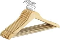 Kleiderb&uuml;gel WENKO "Modell Eco", braun, B:45cm H:23,5cm T:1,2cm, Massivholz,