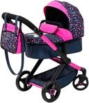 Kombi-Puppenwagen BAYER "Xeo", schwarz (fee blau, pink), Puppenwagen, KinderB:37cm