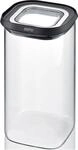 Vorratsdose GEFU "PANTRY", schwarz (schwarz, transparent), B:11cm H:20cm L:11cm,