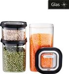 Vorratsglas GEFU "PANTRY", transparent, B:11cm L:11cm, Borosilikatglas, Kunststoff,