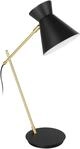 EGLO Tischleuchte "AMEZAGA", schwarz (schwarz, messingfarben), H: 57,5cm, 1 Stk.,