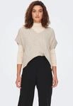 Kurzarmpullover ONLY "ONLMELODY VEST KNT", Damen, Gr. M, beige (oatmeal...