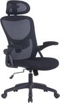 Drehstuhl BYLIVING "Flex", schwarz (schwarz, schwarz, schwarz), B:62cm H:119cm