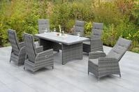 Garten-Essgruppe MERXX "Bologna", grau, Aluminium, Kunststoff, Sitzm&ouml;bel-Sets,