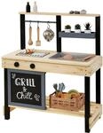 Outdoor-Spielk&uuml;che MUDDY BUDDY "Grill & Chill", schwarz (natur, schwarz),