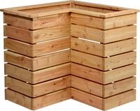 Hochbeet DOBAR, beige (natur), B:78cm H:73cm T:78cm, Holzwerkstoff, Pflanzgef&auml;&szlig;e,