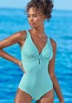 Badeanzug S.OLIVER, Damen, Gr. 36, Cup C/D, gr&uuml;n (mint, wei&szlig;), Microfaser,