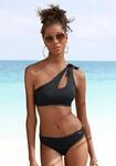 Bustier-Bikini BRUNO BANANI, Damen, Gr. 34, Cup A/B, schwarz, Recycling-Polyamid,
