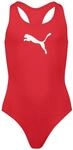 Badeanzug PUMA "PUMA SWIM GIRLS RACERBACK SWIMSUIT", Jungen, Gr. 128, N-Gr, rot,