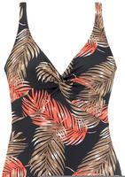 Badeanzug LASCANA, Damen, Gr. 38, Cup C, schwarz (schwarz, bedruckt),