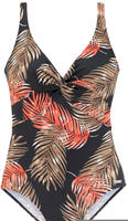Badeanzug LASCANA, Damen, Gr. 42, Cup E, schwarz (schwarz, bedruckt),