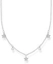 Kette mit Anh&auml;nger THOMAS SABO "Sterne silber" Gr. 45, bunt (silberfarben, wei&szlig;),
