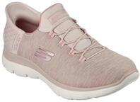 Slipper SKECHERS "SUMMITS DAZZLING HAZE", Damen, Gr. 42, rosa, Textil, Schuhe