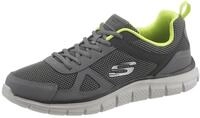 Sneaker SKECHERS "Track", Herren, Gr. 47,5, grau (grau schwarz), Leder, Textil,