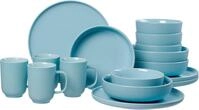 Kombiservice RITZENHOFF & BREKER "Geschirr-Set, Service Jasper", blau (graublau), 16