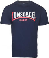 T-Shirt LONSDALE "TWO TONE", Herren, Gr. S (44/46), schwarz, Single Jersey,
