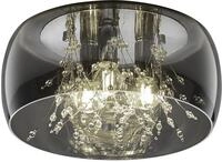 TRIO LEUCHTEN Deckenleuchte "Crystel", grau (chrom), 3, &Oslash; 34cm H: 17,5cm, 1 Stk.,