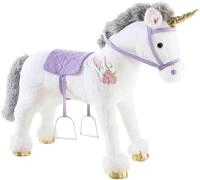 Kuscheltier HEUNEC "Einhorn stehend, 75cm", wei&szlig;, Pl&uuml;schfiguren, KinderB:25cm