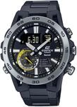 Smartwatch CASIO EDIFICE, schwarz (gelb, schwarz, schwarz), Smartwatches, Herren,
