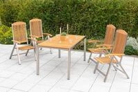 Garten-Essgruppe MERXX "Keros", braun, B:60cm H:118cm T:105cm, Edelstahl,