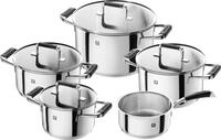 Topf-Set ZWILLING "Poletto", silber (silberfarben), T&ouml;pfe, Topf-Set, 18/10