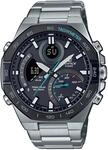 Smartwatch CASIO EDIFICE, silber (t&uuml;rkis, schwarz, silberfarben, silberfarben),