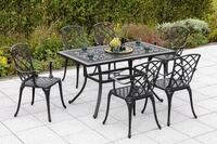 Garten-Essgruppe MERXX "Rhodos", grau (grafit, grafit, grafit), Aluminium,