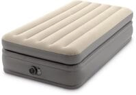 Luftbett INTEX "DuraBeam PrimeComfort Twin mit 220V Pumpe" Gr. 99, grau (grau,