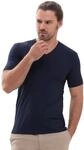 V-Shirt MEY "Hybrid", Herren, Gr. S, blau (yacht blau), Jersey, Obermaterial: 57%