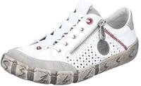 Slip-On Sneaker RIEKER, Damen, Gr. 39, wei&szlig;, Leder, Lederimitat, Schuhe Slip-On