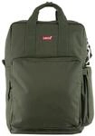 Cityrucksack LEVI'S, Gr. B/H/T: 27cm x 45cm x 14cm, gr&uuml;n (dunkelgr&uuml;n), Polyester,