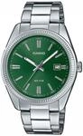 Quarzuhr, silber (silberfarben, dunkelgr&uuml;n), CASIO TIMELESS COLLECTION,