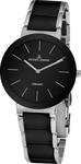 Keramikuhr JACQUES LEMANS "Monaco", schwarz (schwarz, silberfarben), Armbanduhren,