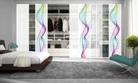 Schiebegardine HOME WOHNIDEEN "EDMONTON", bunt, B:60cm H:245cm, Polyester, Gardinen,