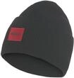 Beanie HUGO "Xaff 6", Herren, schwarz, Strick, Wollmischung, unifarben, M&uuml;tzen