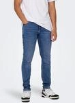 Skinny-fit-Jeans ONLY & SONS "LOOM LIFE JOG", Herren, Gr. 34, L&auml;nge 32, blau (medium