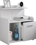 Nachttisch VCM "XL Hoher Nachtschrank Nachttisch Schublade Nilasa", wei&szlig;, B:47cm