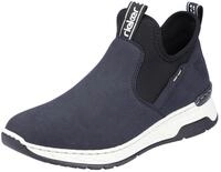 Schlupfboots RIEKER, Damen, Gr. 37, blau (dunkelblau, kombiniert), Lederimitat,