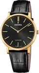 Quarzuhr FESTINA "Swiss Made Collection", schwarz (schwarz, schwarz, goldfarben),