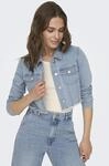 Jeansjacke ONLY "ONLWONDER LS CROPPED DNM JACKET GUA NOOS", Damen, Gr. M, blau...