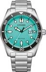 Solaruhr CITIZEN, silber (silberfarben, t&uuml;rkisfarben), Armbanduhren, Herren,