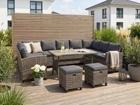 Gartenlounge-Set KONIFERA "Rotterdam", grau, Polyrattan, Sitzm&ouml;bel-Sets,