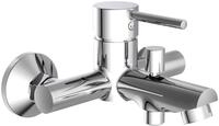Wannenarmatur SCH&Uuml;TTE "Laurana", grau (chrom), B:19,2cm H:11,5cm T:15cm, Messing,