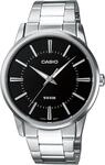 Quarzuhr, silber (edelstahlfarben, schwarz), CASIO TIMELESS COLLECTION, Armbanduhren,